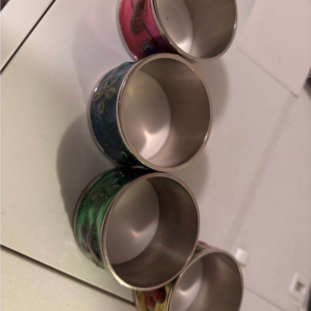 Pier 1 Colorful Napkin Rings Set